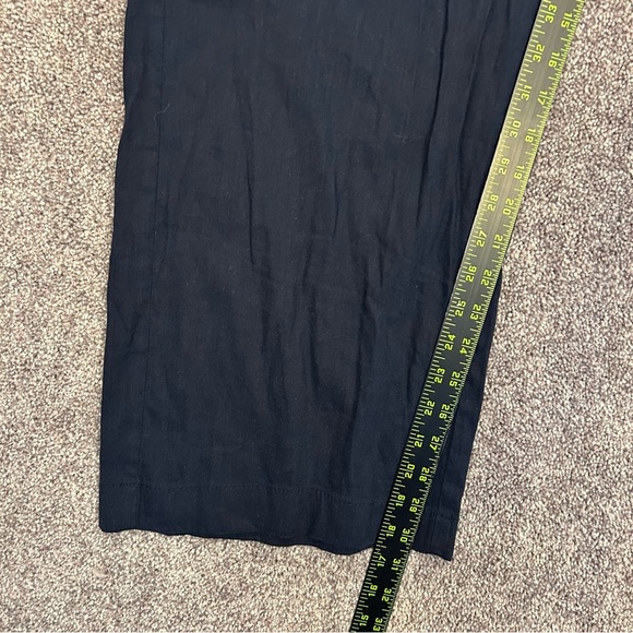 Chico's Women's Linen Wide Leg Pants Size 16 R Navy Pull On Stretch NWT $99 - Picture 11 of 16